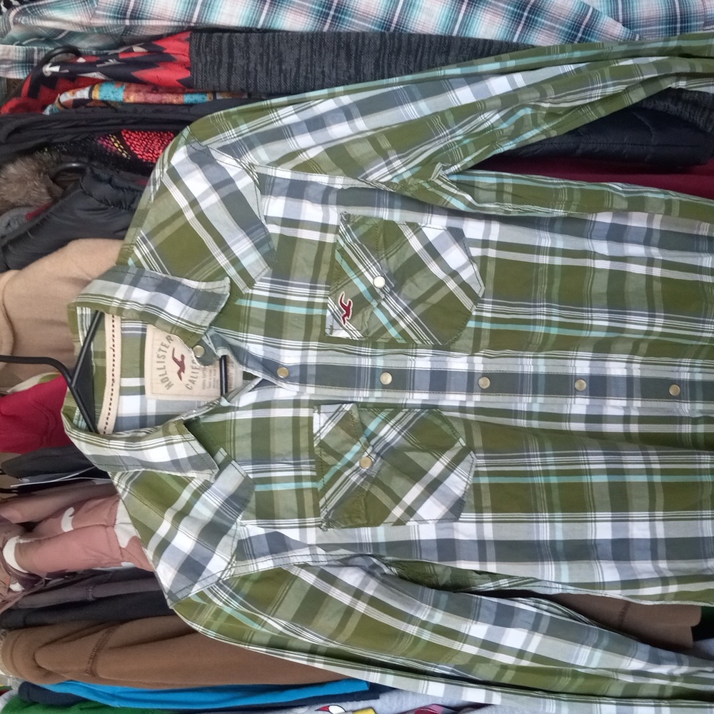 Hollister mens long sleeve button up